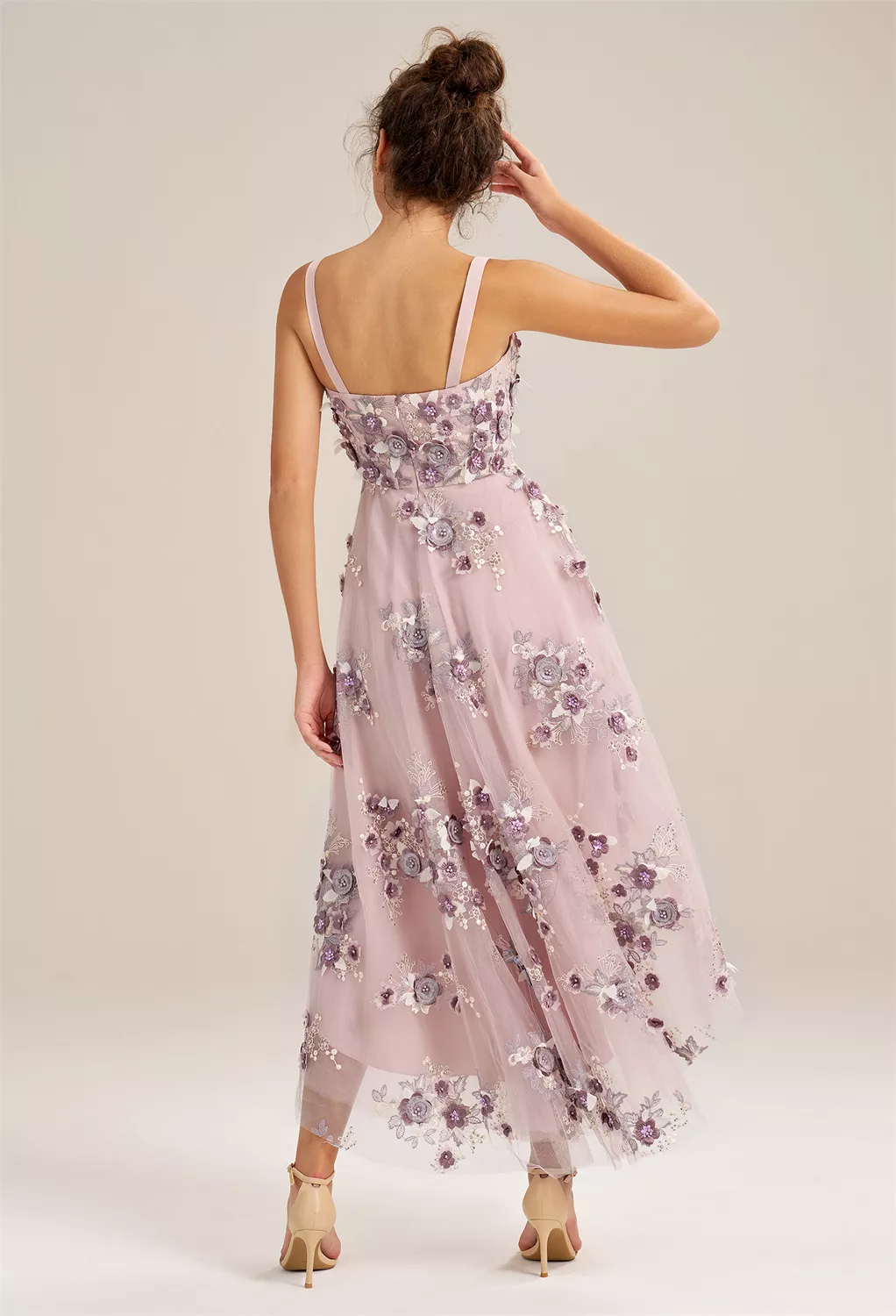 AW Marsha Gray Purple  Dresses