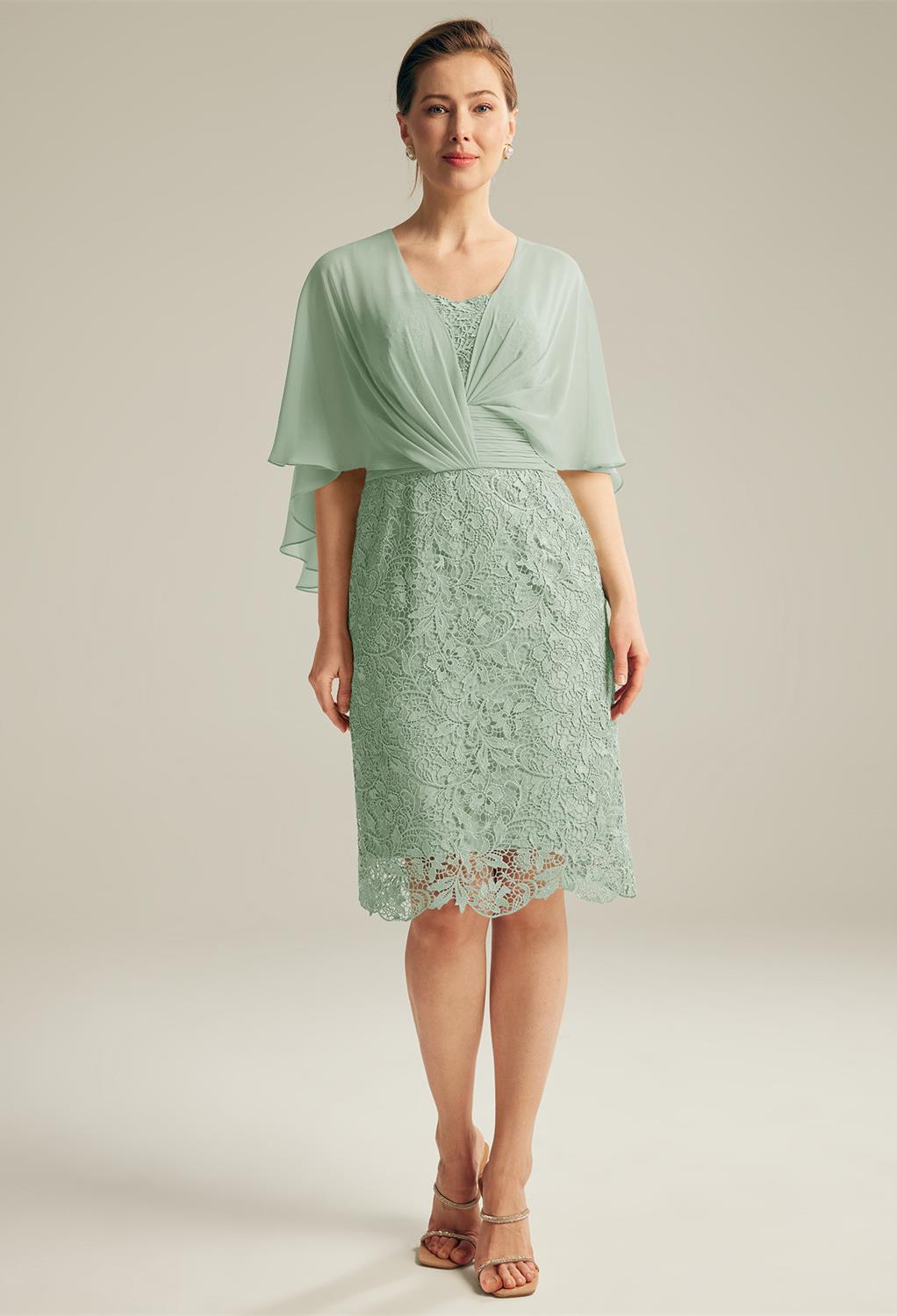 AW Lynda Sage Green  Spring Mother of The Bride Dresses