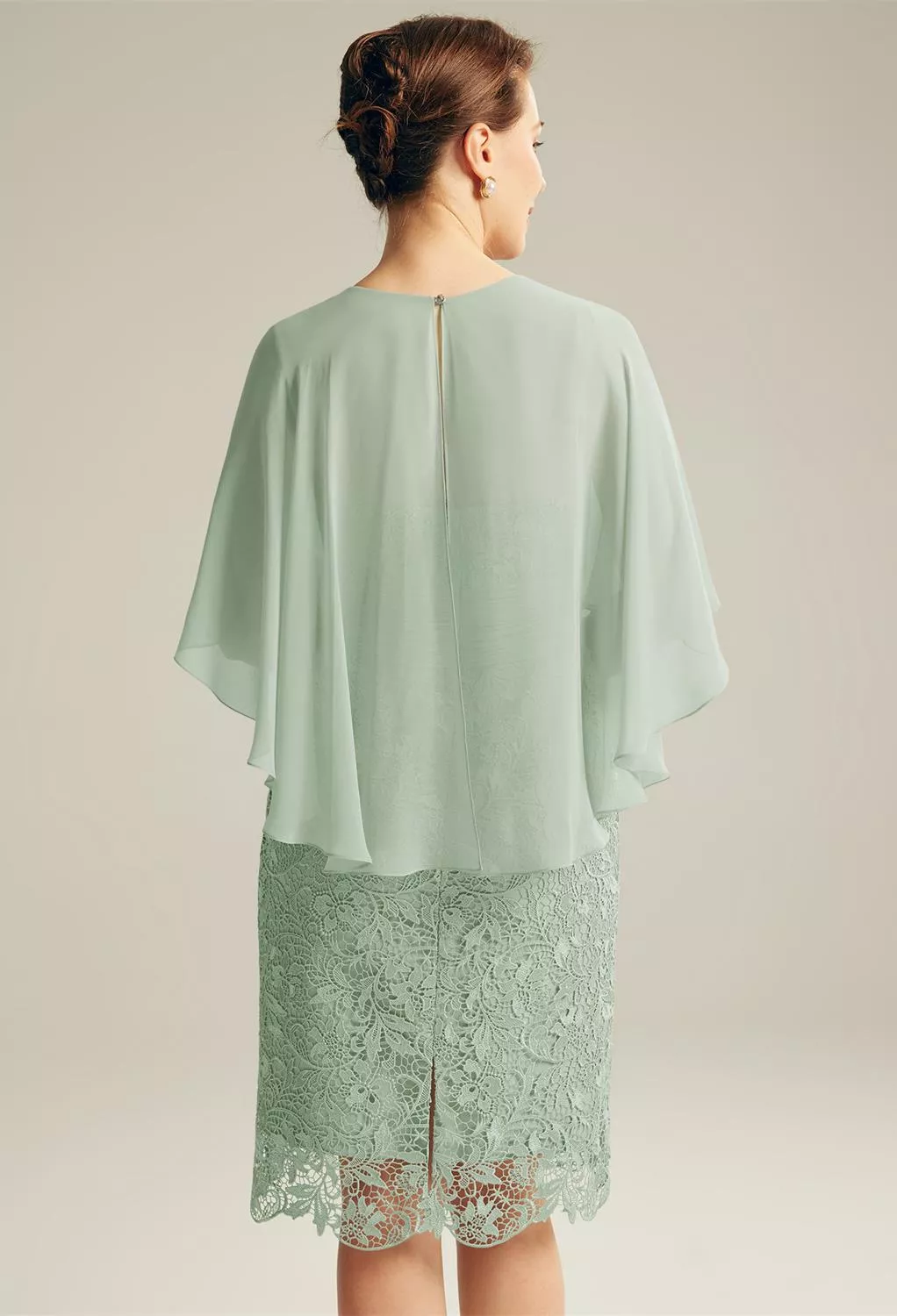 AW Lynda Sage Green  Spring Mother of The Bride Dresses