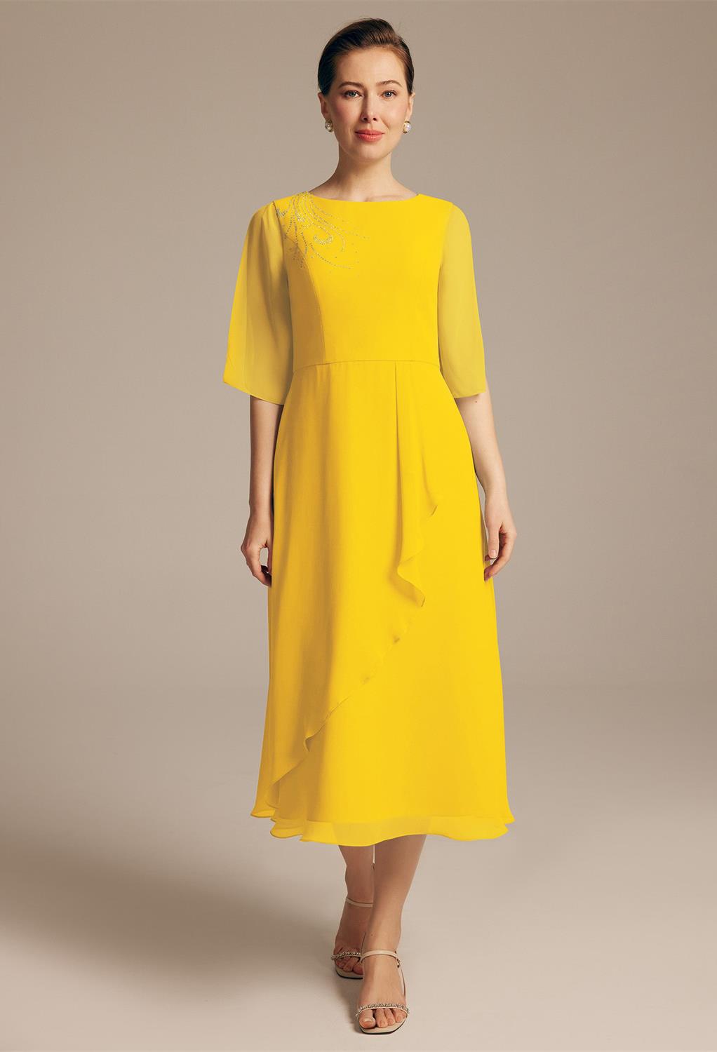 AW Tanya Mustard Yellow  Mother of the Bride Dresses