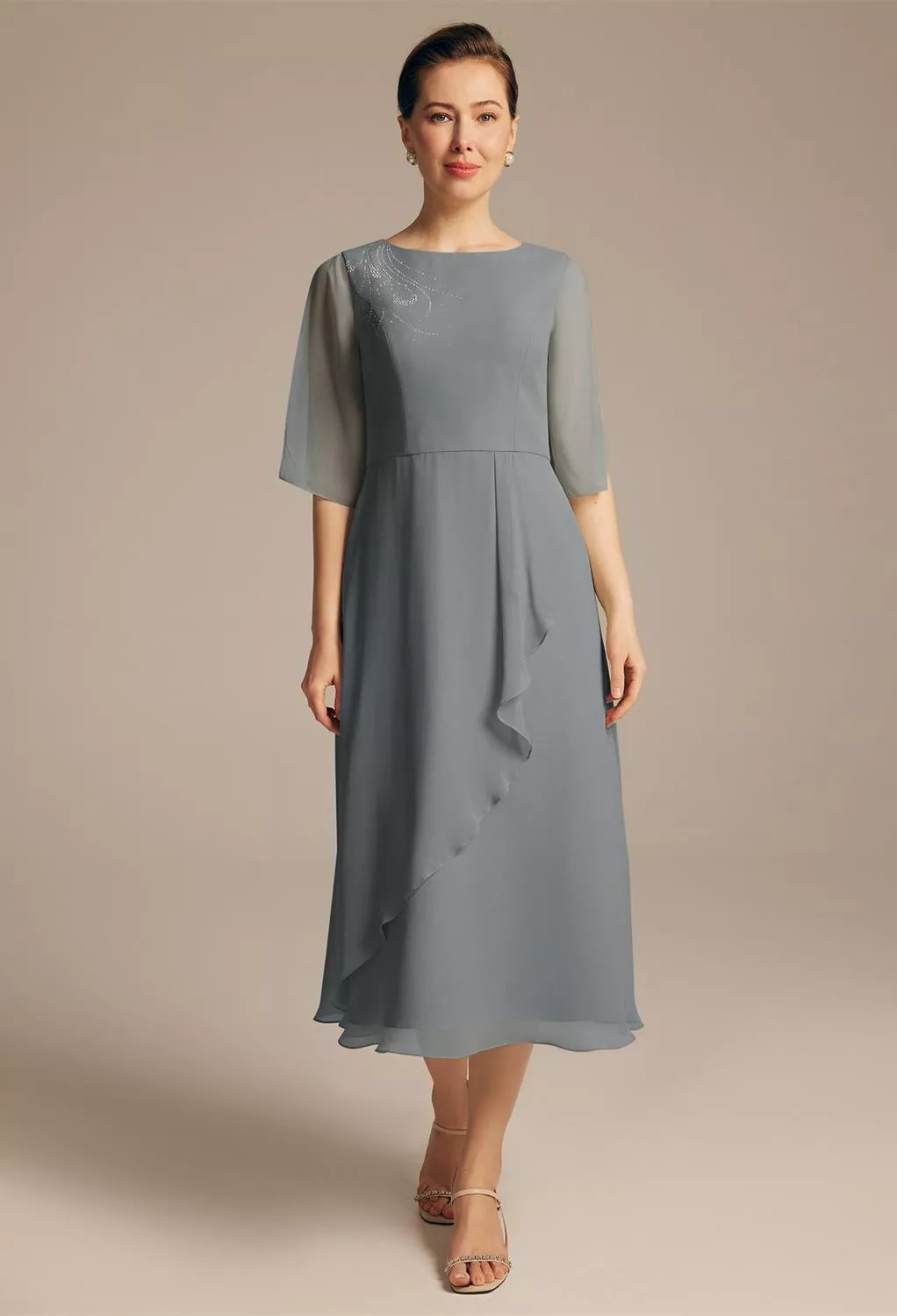 AW Tanya Steel Gray  Mother of the Bride Dresses