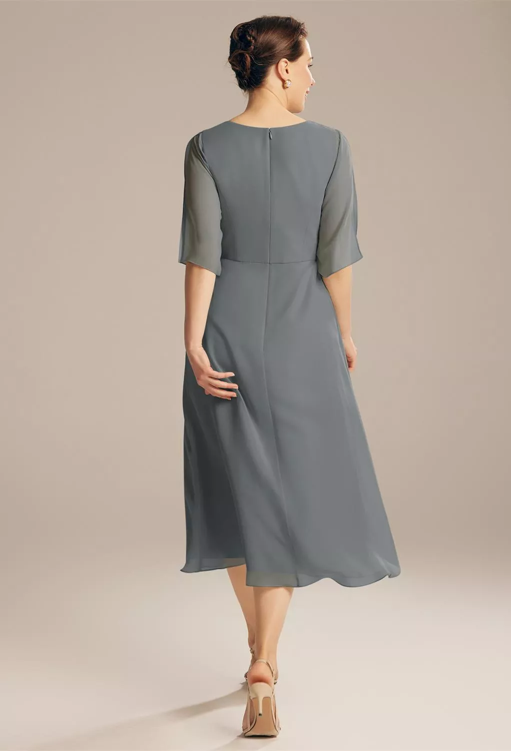 AW Tanya Steel Gray  Mother of the Bride Dresses