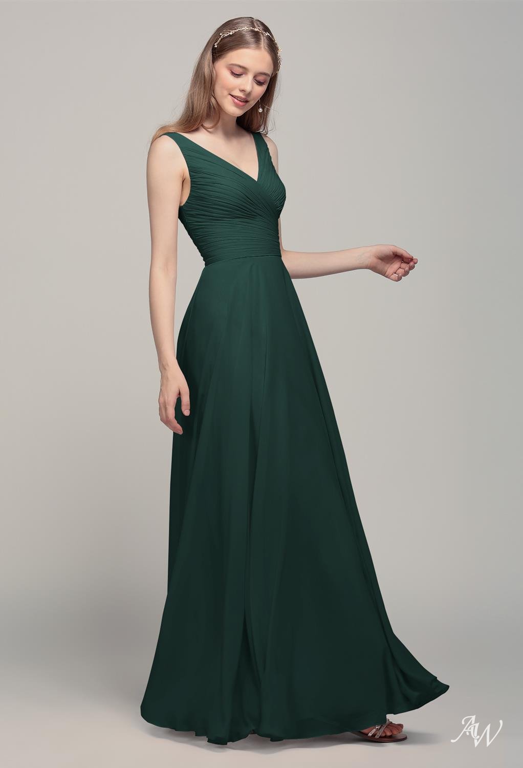 AW Cleopatra Dark Emerald Bridesmaid Dresses image2