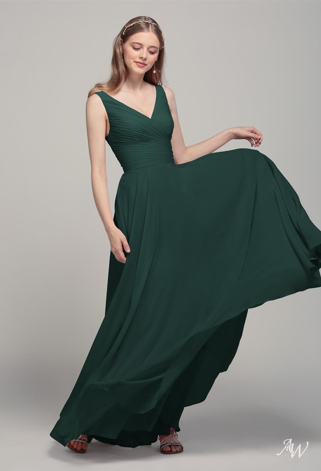 AW Cleopatra Dark Emerald Bridesmaid Dresses image3