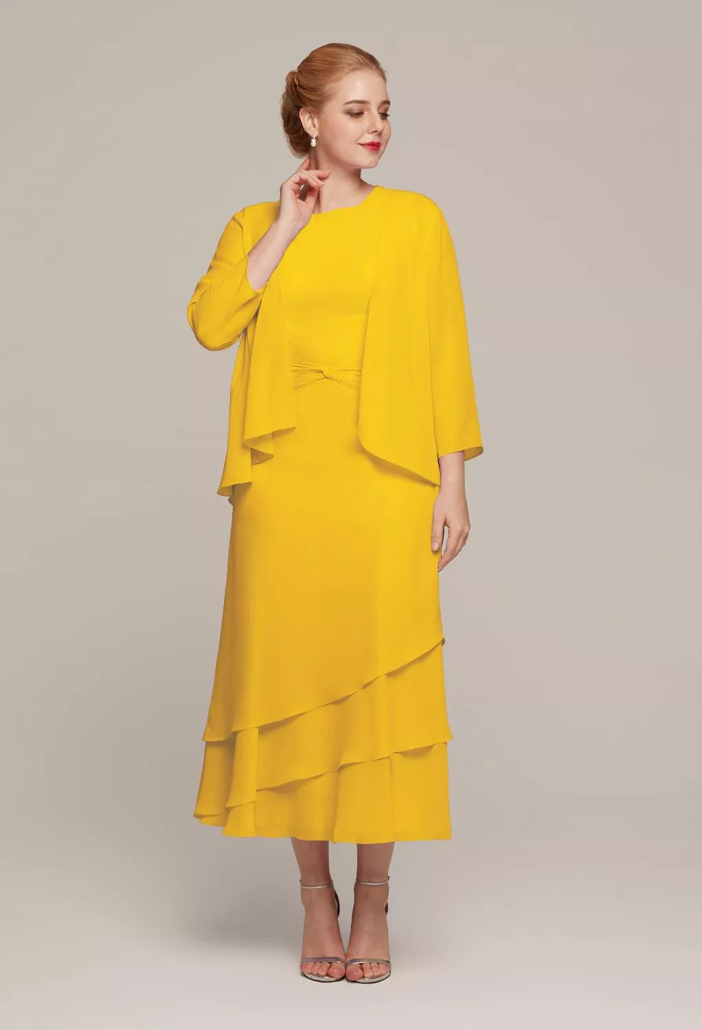 AW Babette Mustard Yellow  Mother of the Bride Dresses