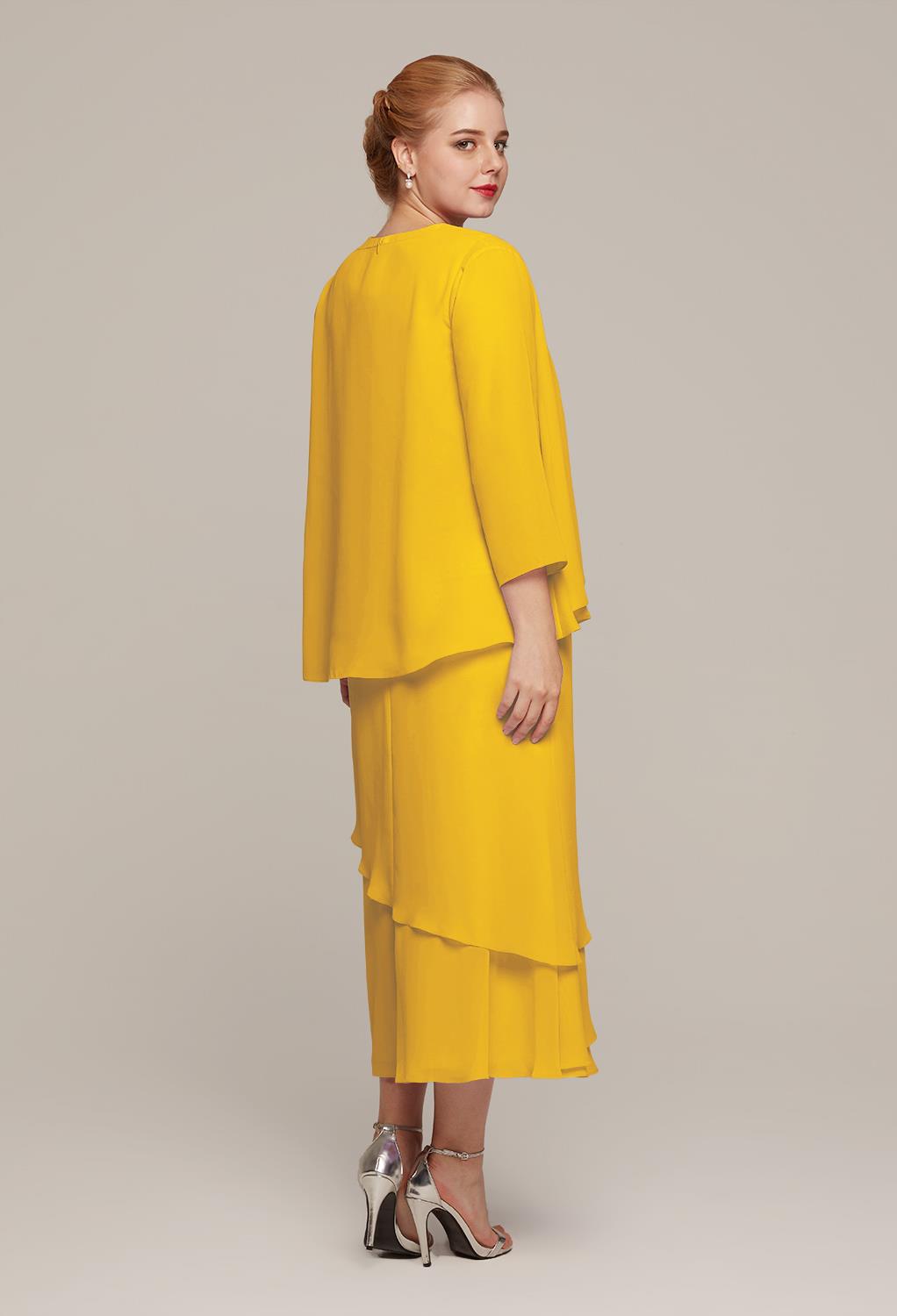 AW Babette Mustard Yellow  Mother of the Bride Dresses