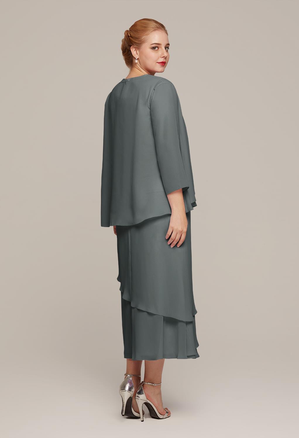 AW Babette Steel Gray  Mother of the Bride Dresses