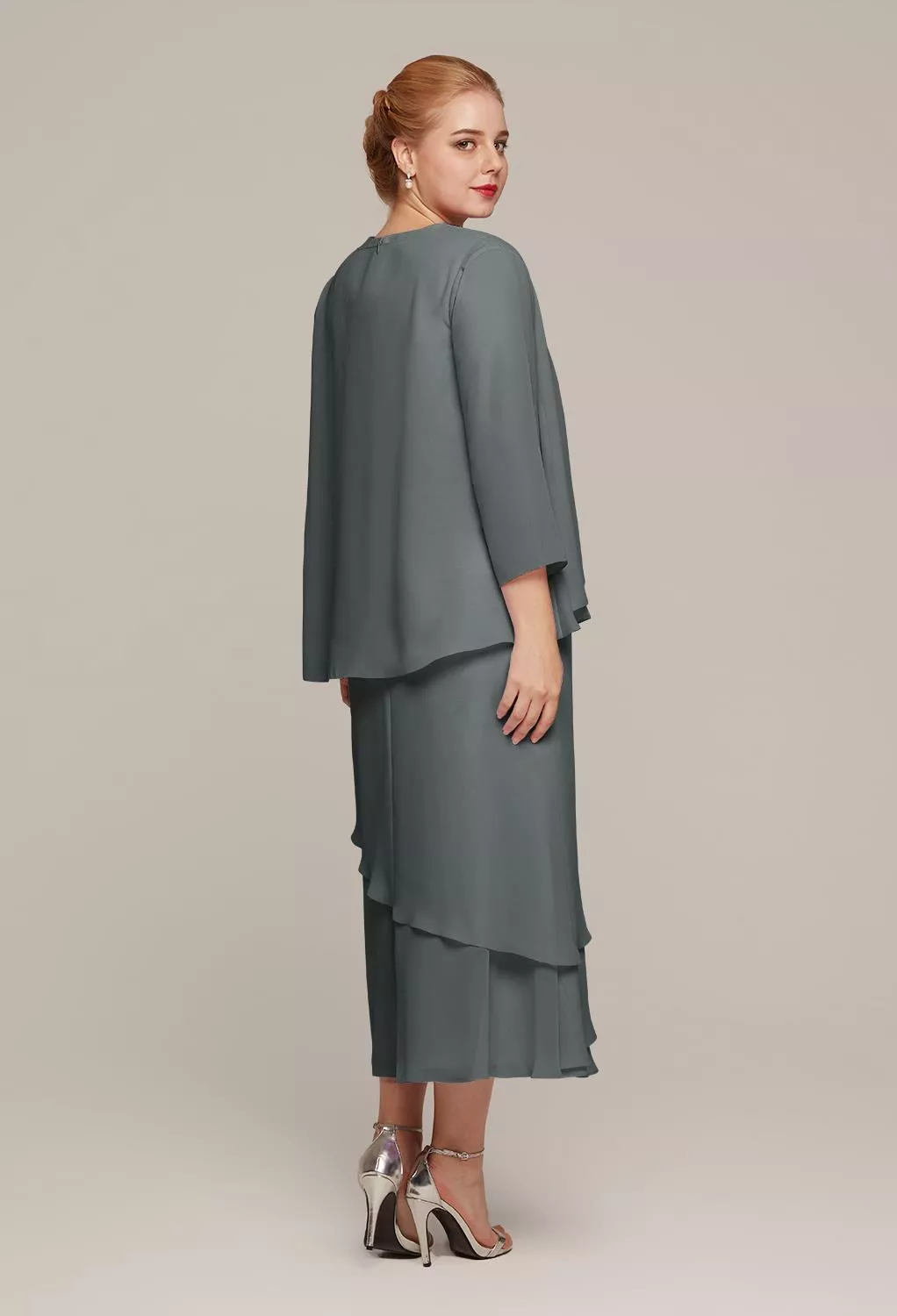 AW Babette Steel Gray  Mother of the Bride Dresses