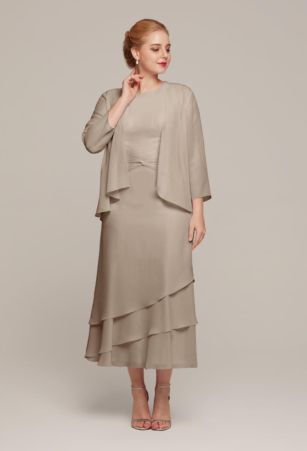 AW Babette Taupe  Mother of the Bride Dresses