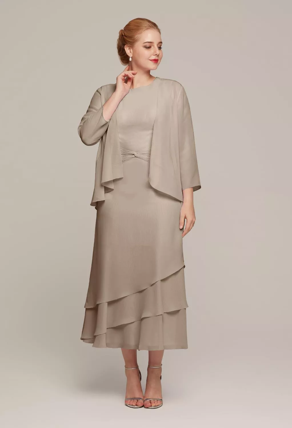 AW Babette Taupe  Mother of the Bride Dresses