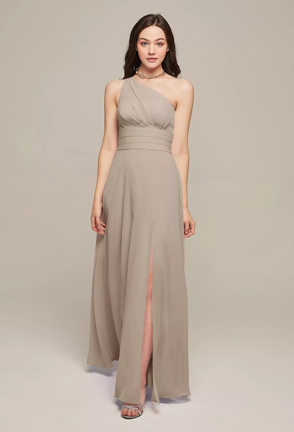 AW Sara Taupe  Bridesmaid Dresses