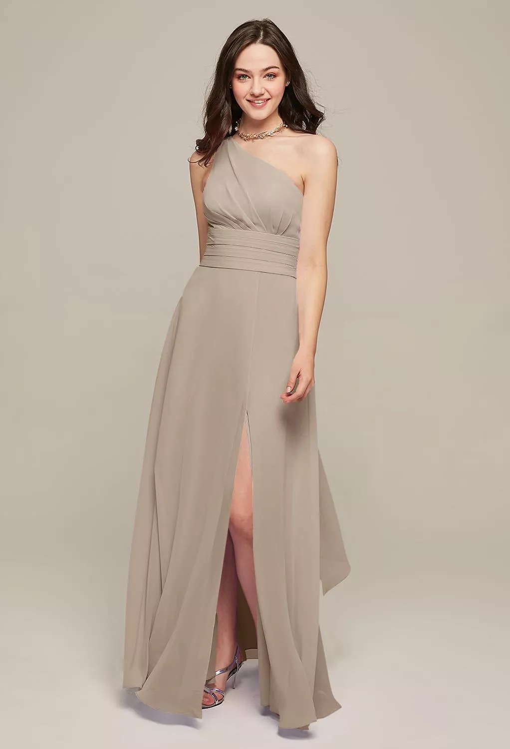 AW Sara Taupe  Bridesmaid Dresses