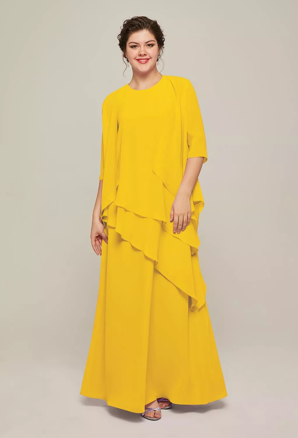 AW Adalia Mustard Yellow  Mother of the Bride Dresses