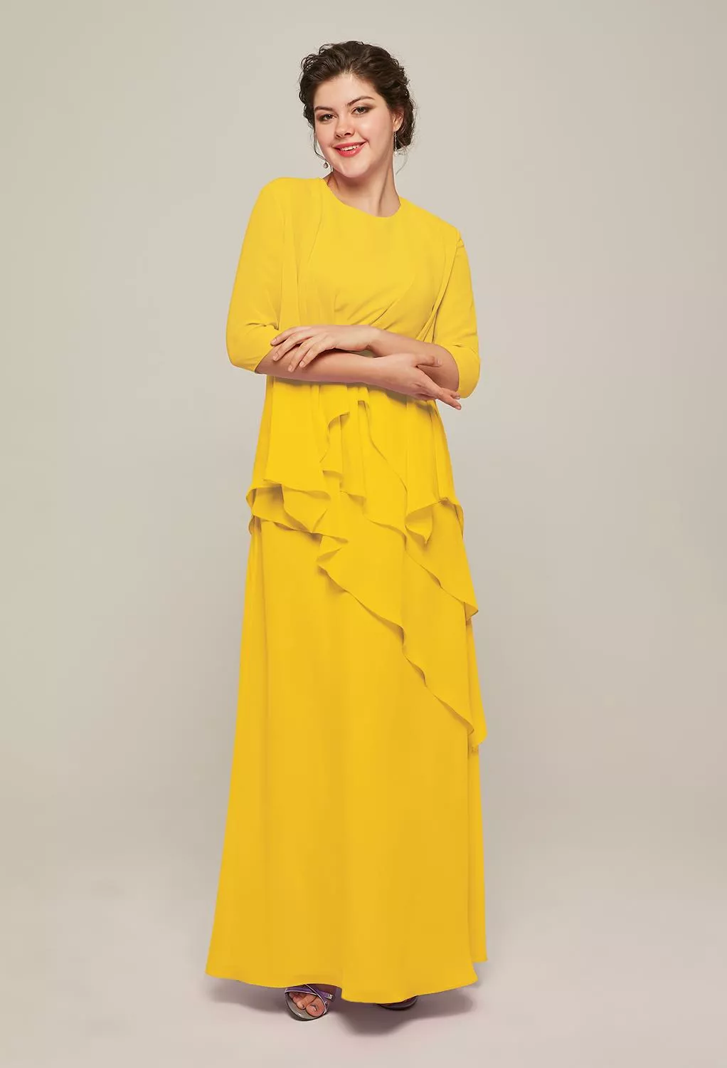 AW Adalia Mustard Yellow  Mother of the Bride Dresses