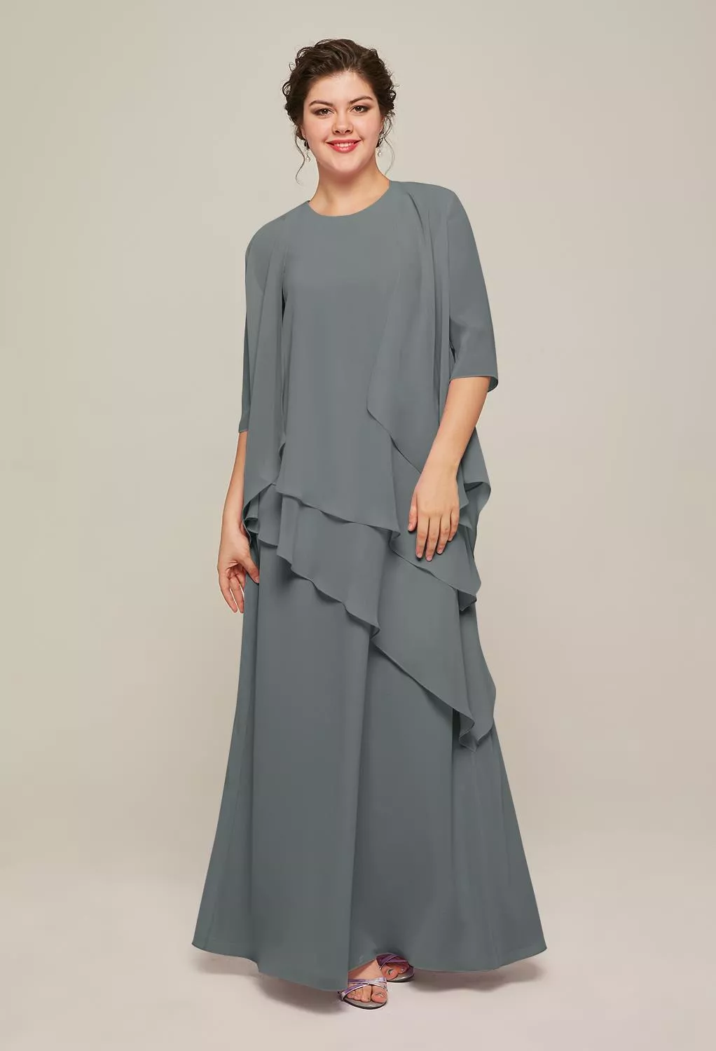 AW Adalia Steel Gray  Mother of the Bride Dresses