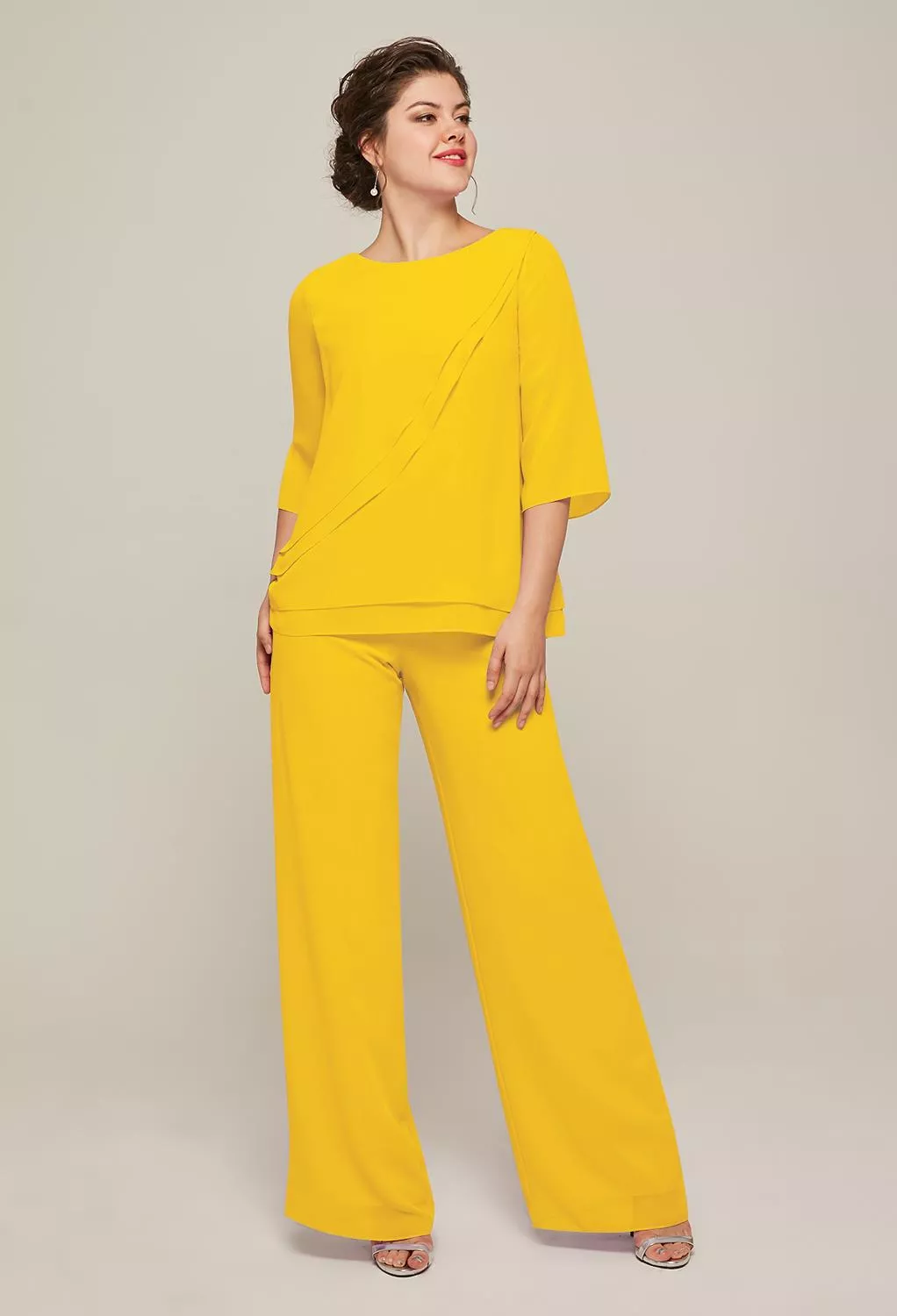 AW Allison Mustard Yellow  Mother of the Bride Dresses