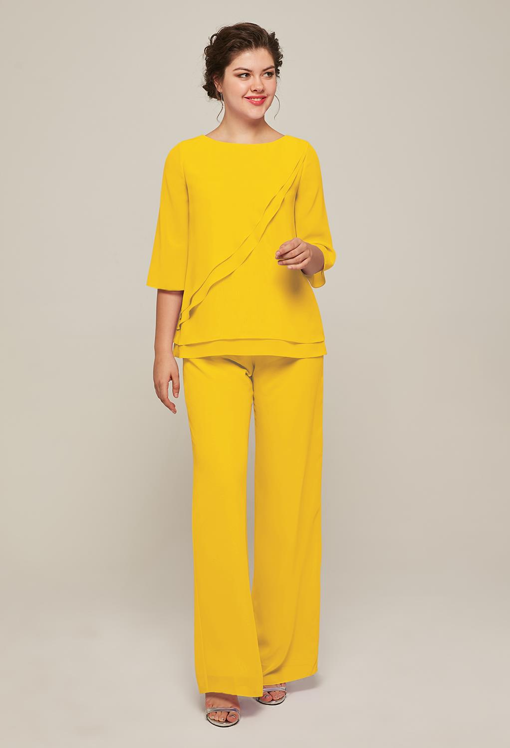 AW Allison Mustard Yellow  Mother of the Bride Dresses