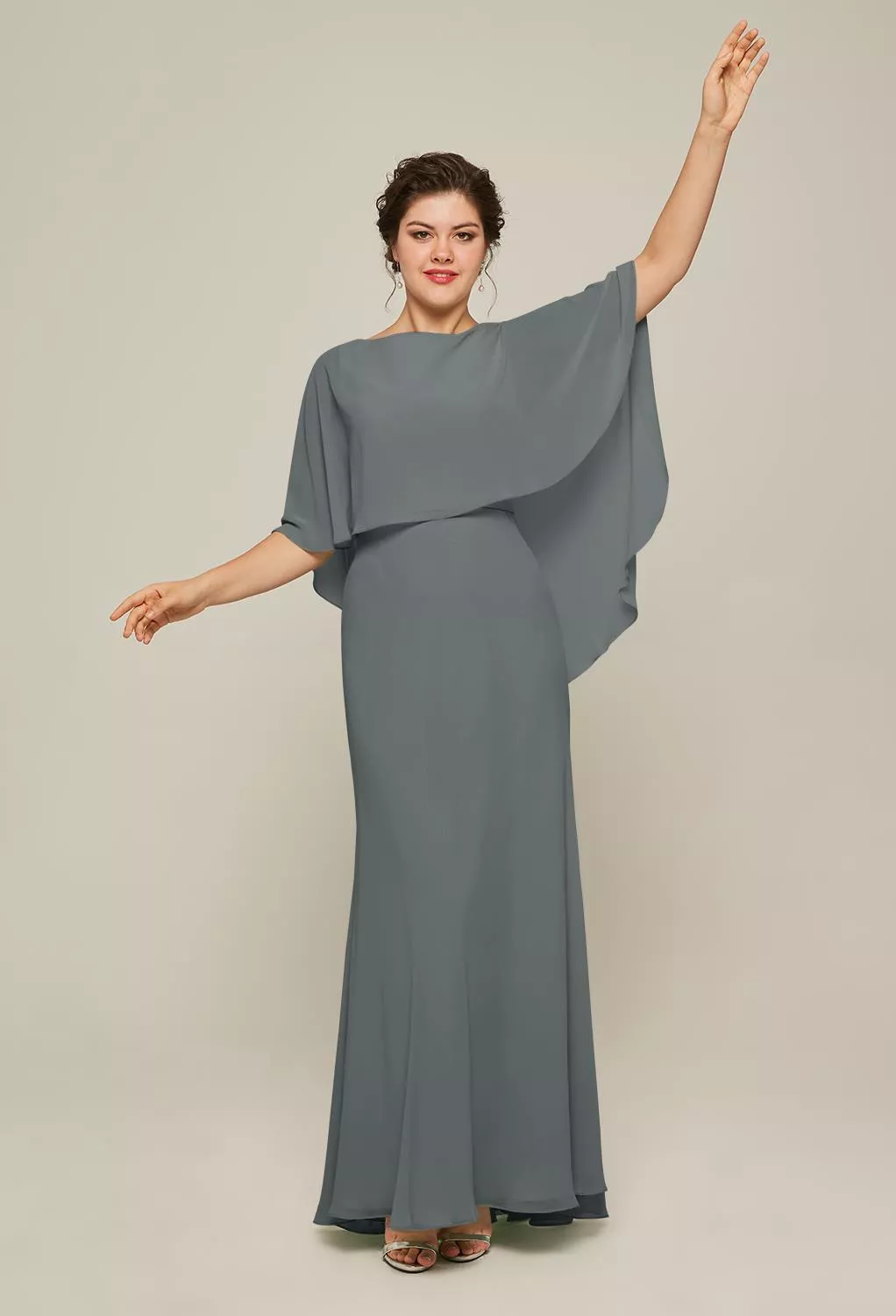 AW Adina Steel Gray  Mother of the Bride Dresses