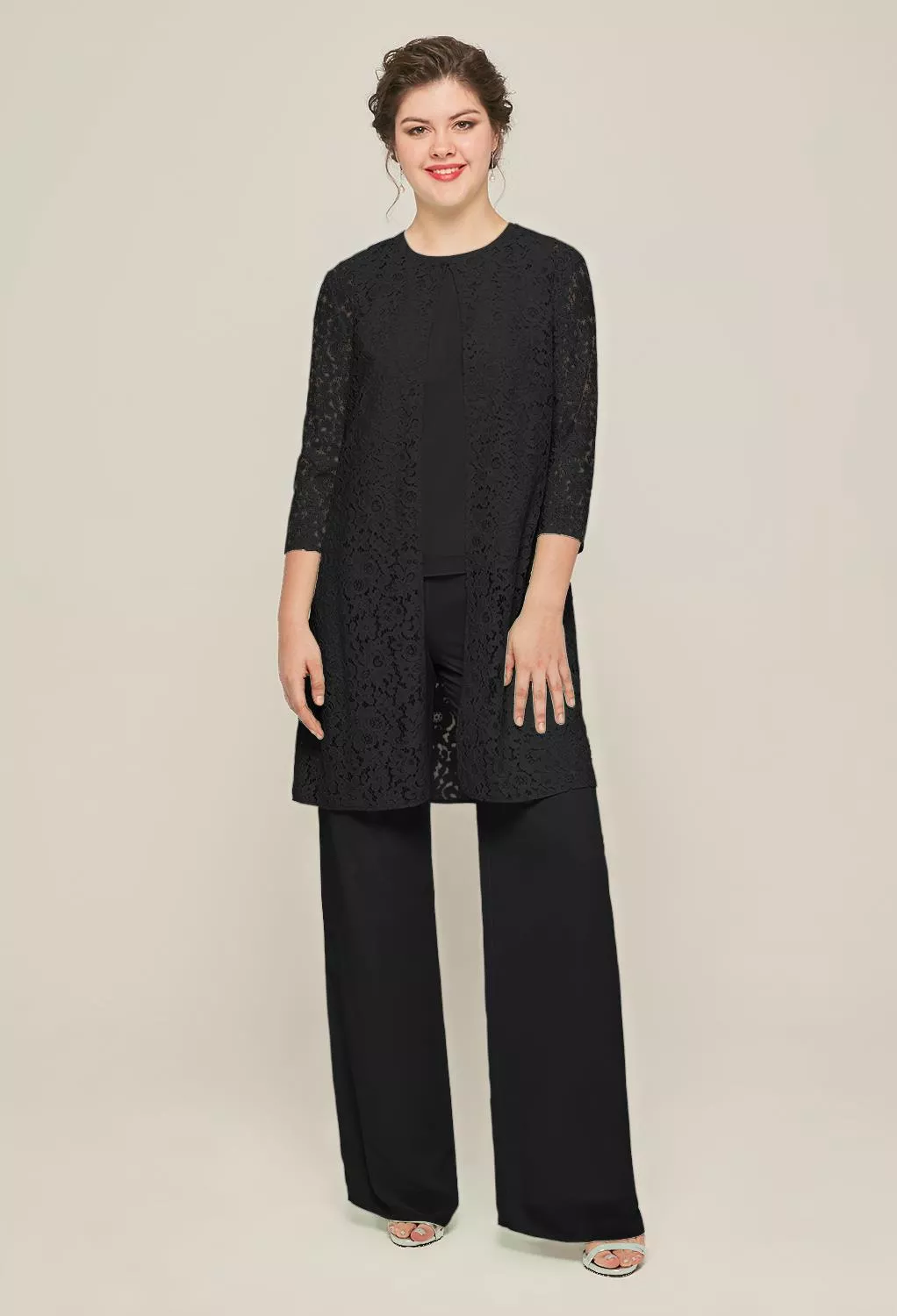 AW Karin Black  Pants Mother of the Bride Dresses