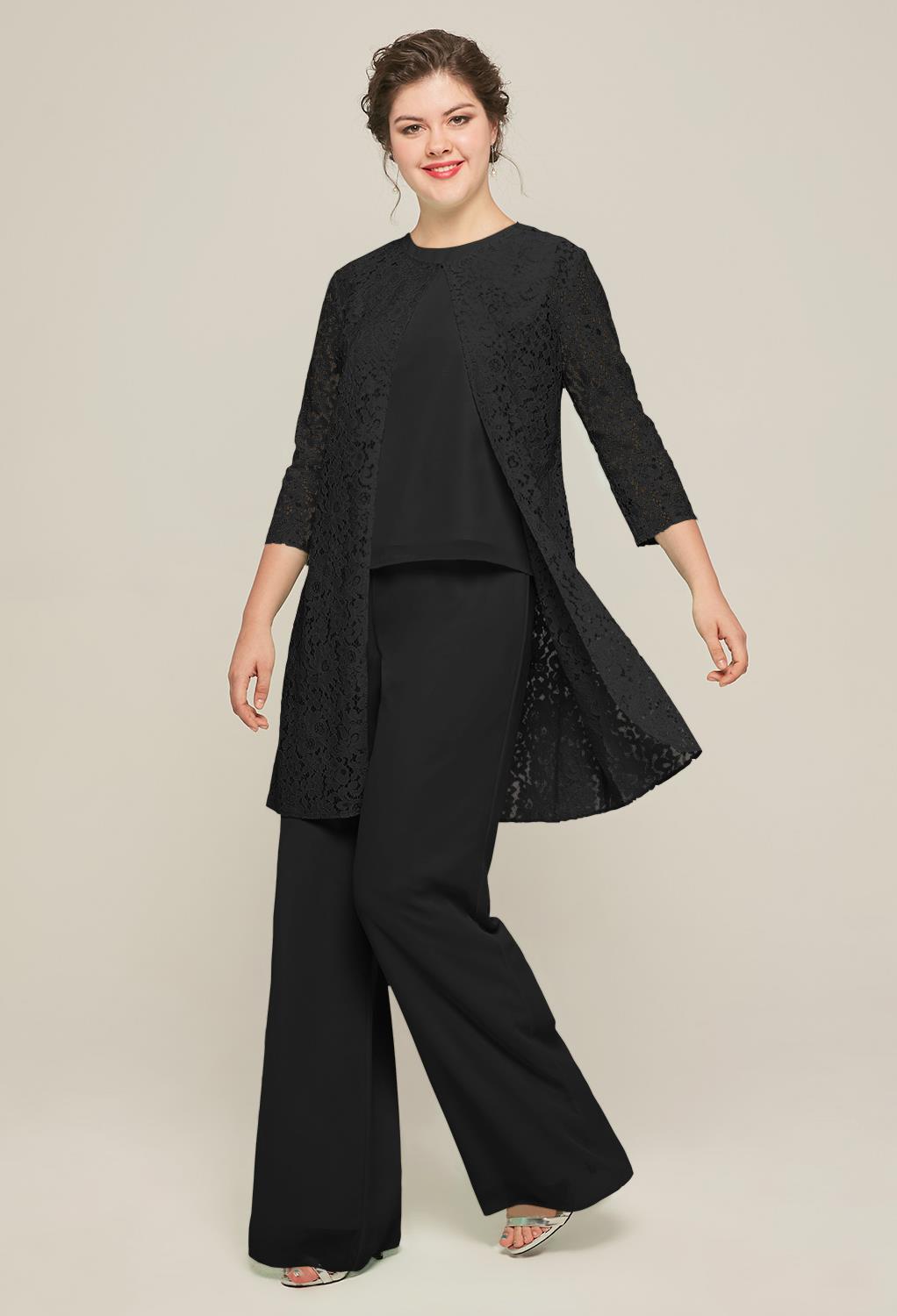 AW Karin Black  Pants Mother of the Bride Dresses