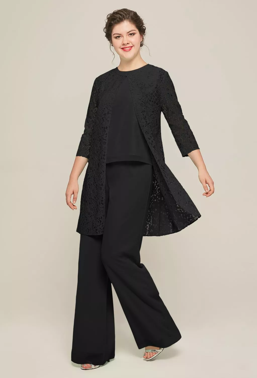 AW Karin Black  Pants Mother of the Bride Dresses
