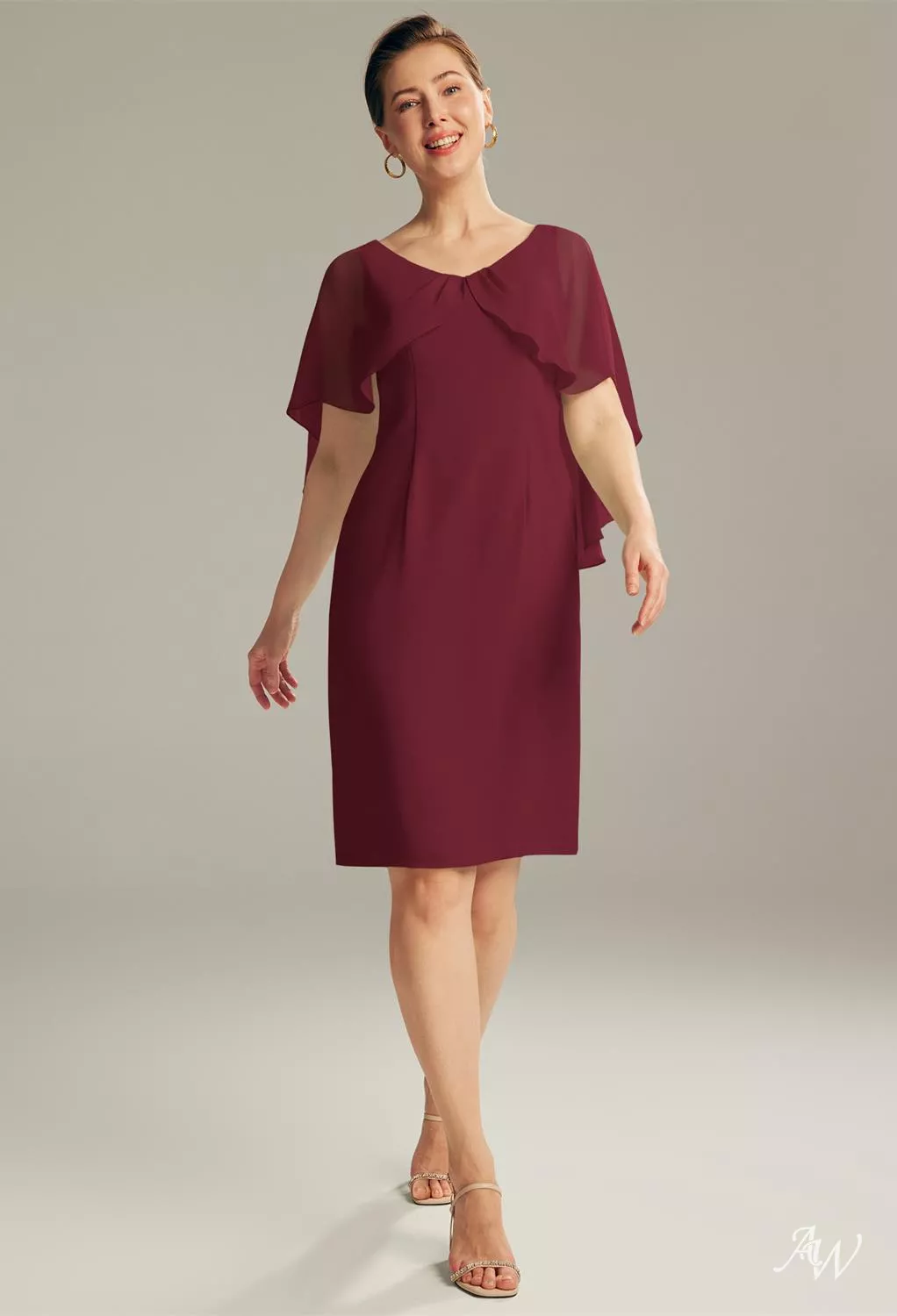 AW Sookie Burgundy Mother of the Bride Dresses | AW.Bridal Canada