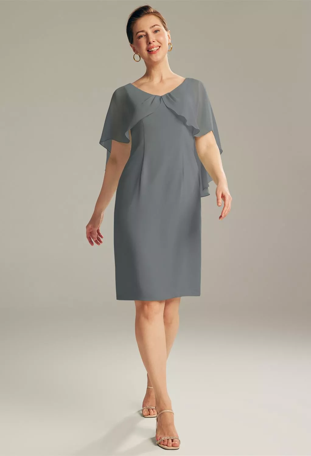 AW Sookie Steel Gray  Spring Mother of The Bride Dresses