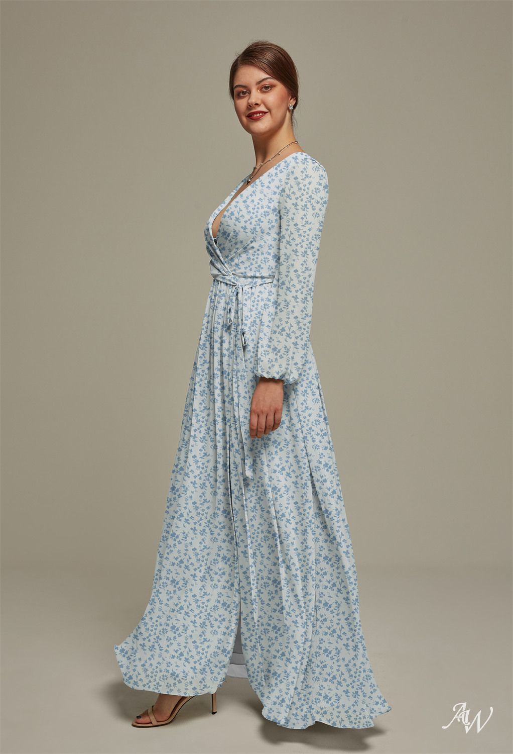 AW Diyan Skyblue Star Floral Bridesmaid Dresses image3