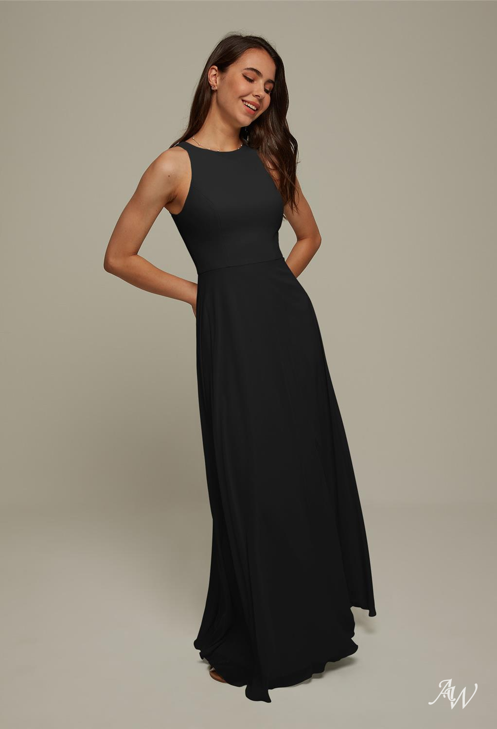 AW Elberta Black Bridesmaid Dresses image4