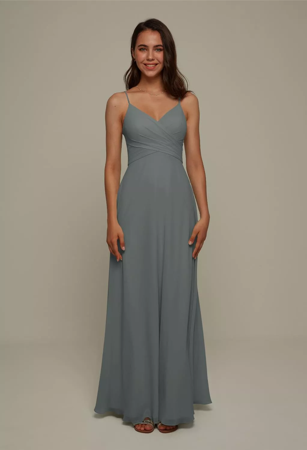 AW Coralie Steel Gray  Spring Wedding Guest Dresses