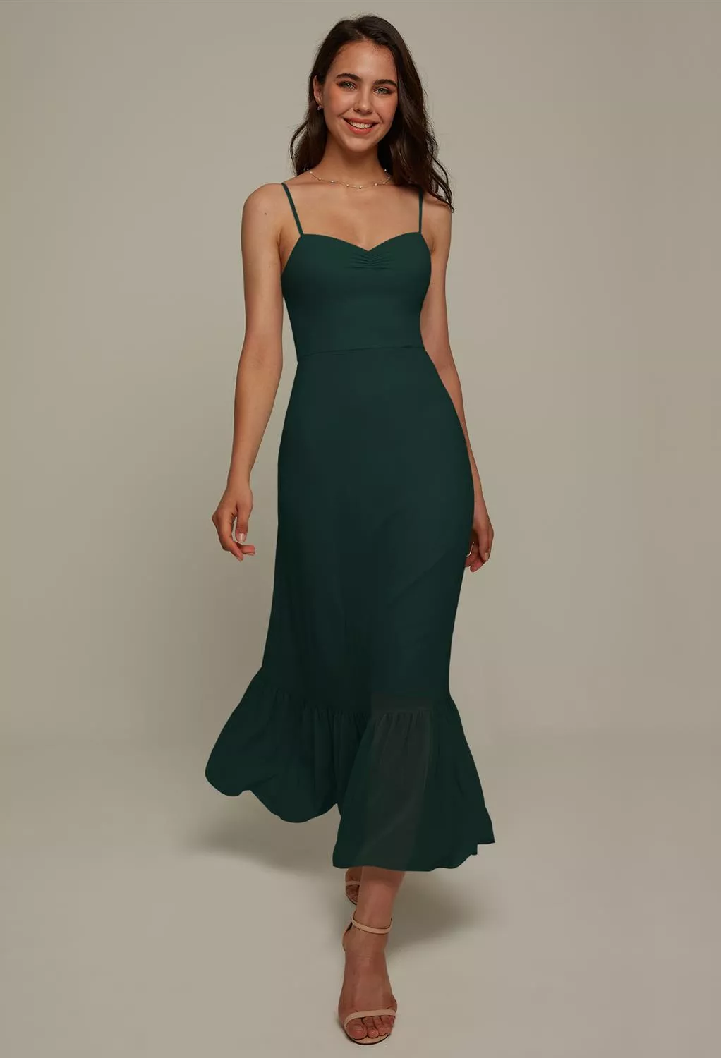 AW Denise Dark Emerald  Beach Wedding Guest Dresses