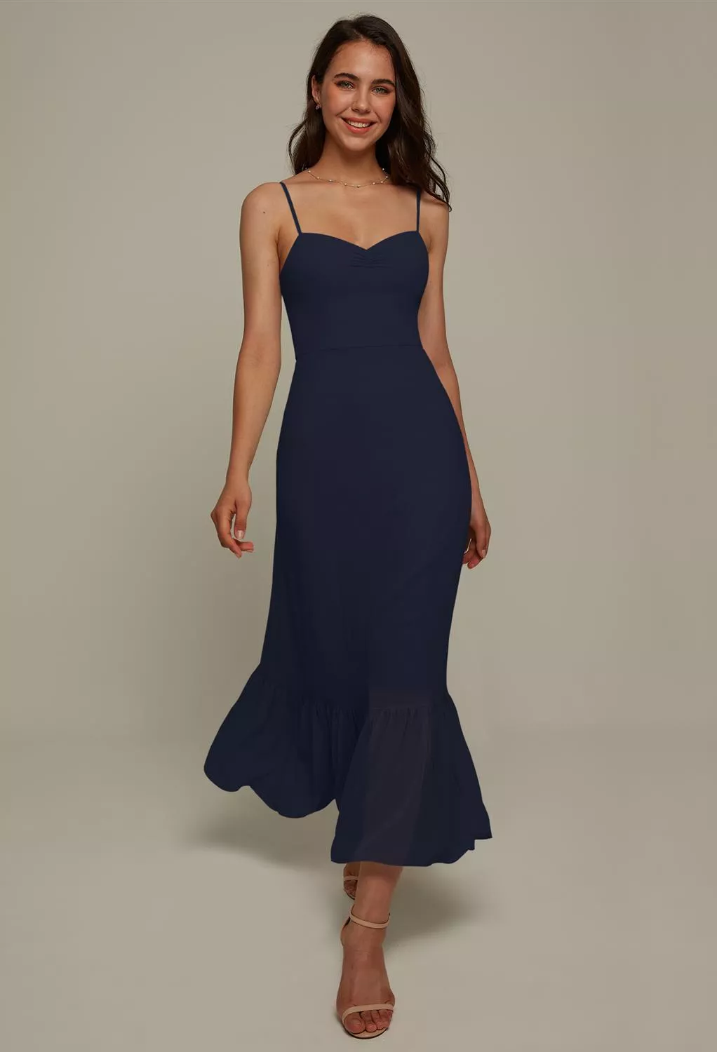 AW Denise Dark Navy  Beach Wedding Guest Dresses