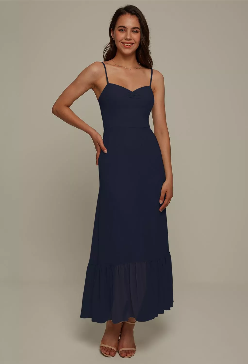 AW Denise Dark Navy  Beach Wedding Guest Dresses