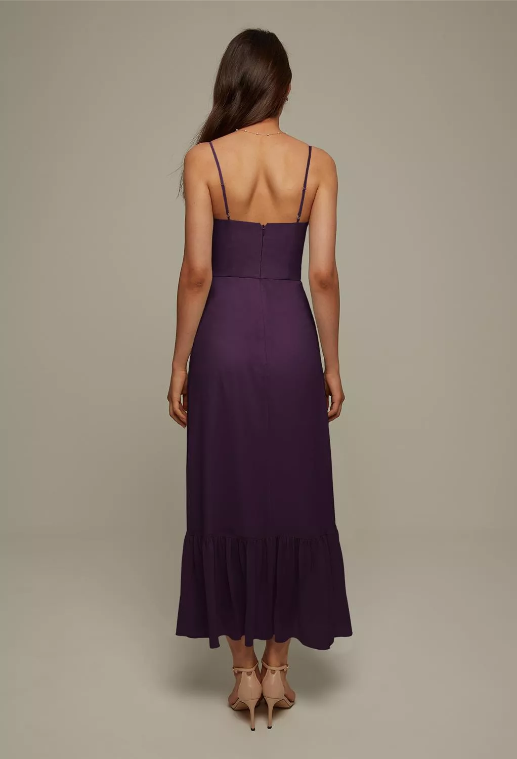 AW Denise Grape  Long Bridesmaid Dresses