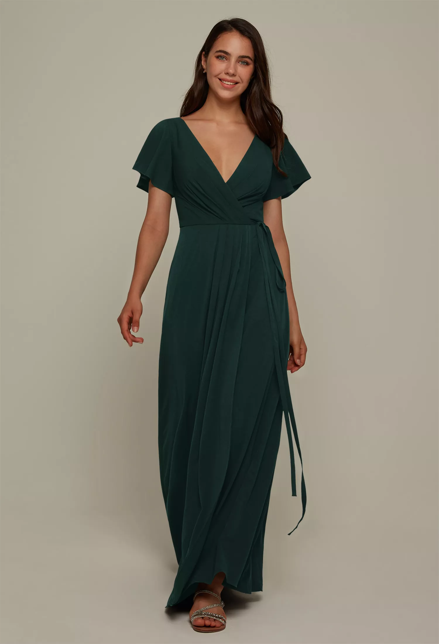 AW Ellison Dark Emerald  Maternity Bridesmaid Dresses