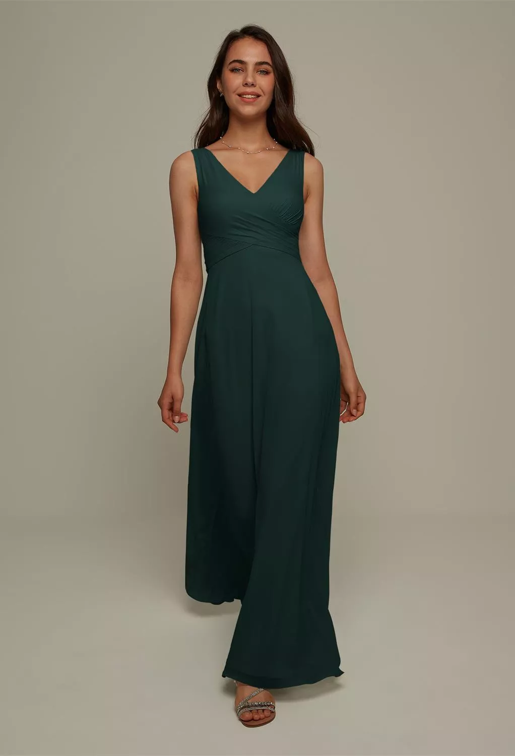 AW Lucille Dark Emerald  Maternity Bridesmaid Dresses