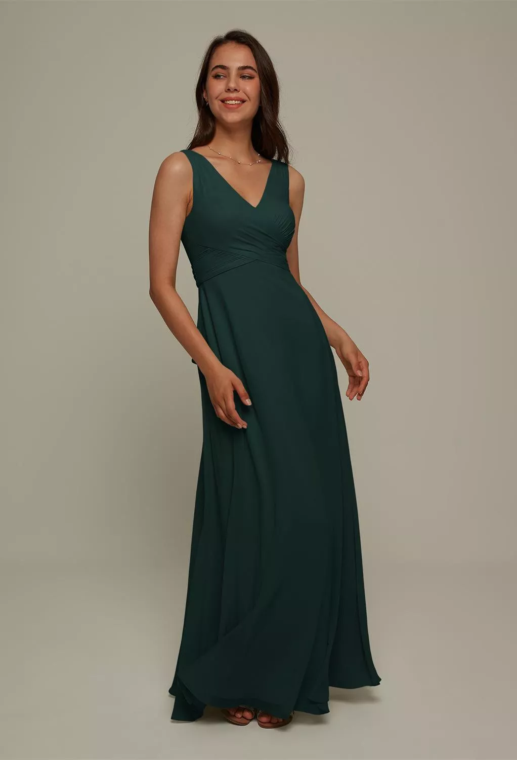 AW Lucille Dark Emerald  Maternity Bridesmaid Dresses