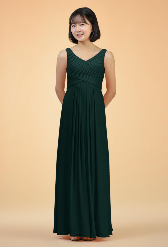 AW Lauren Dark Emerald  Junior Bridesmaid Dresses