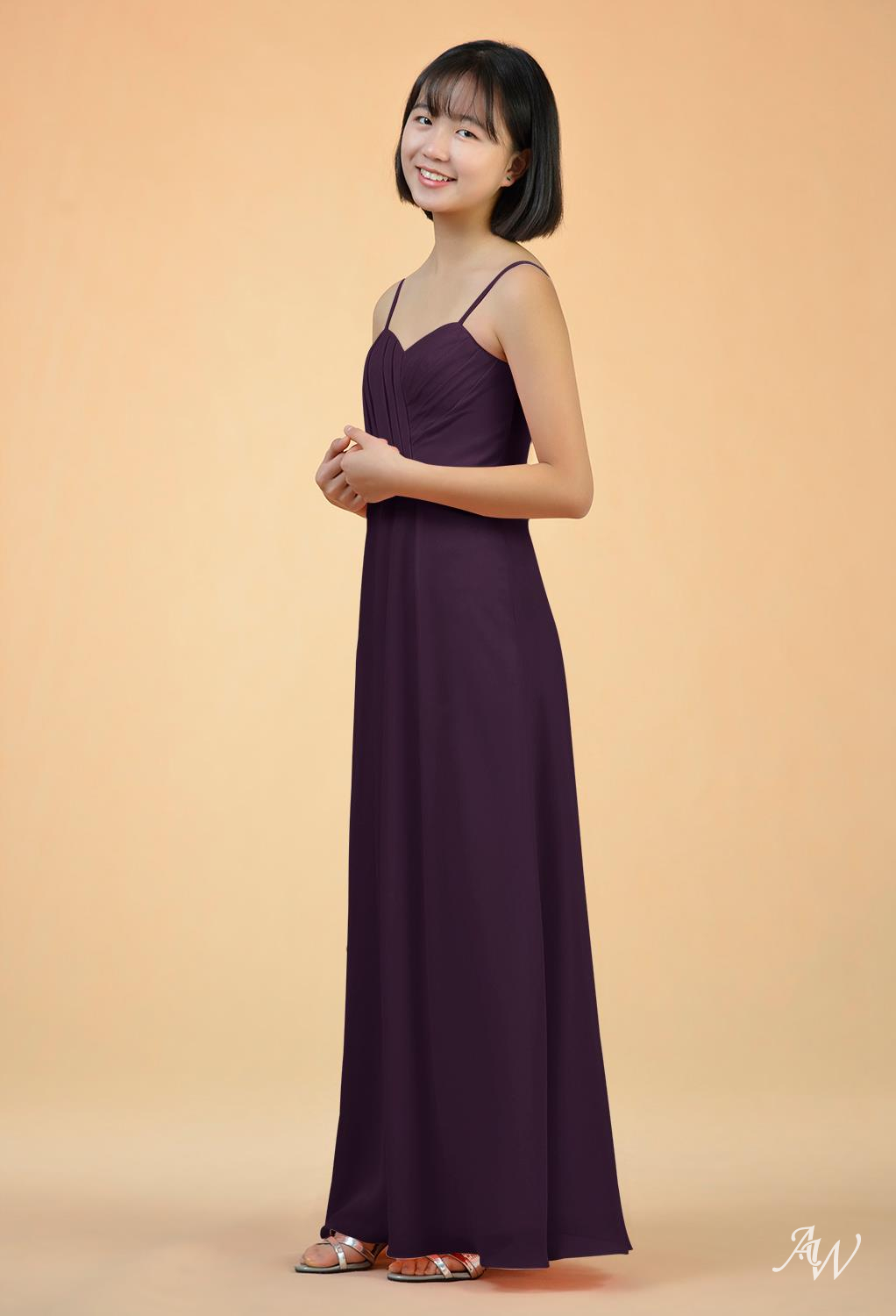 AW Kayla Grape Bridesmaid Dresses image2