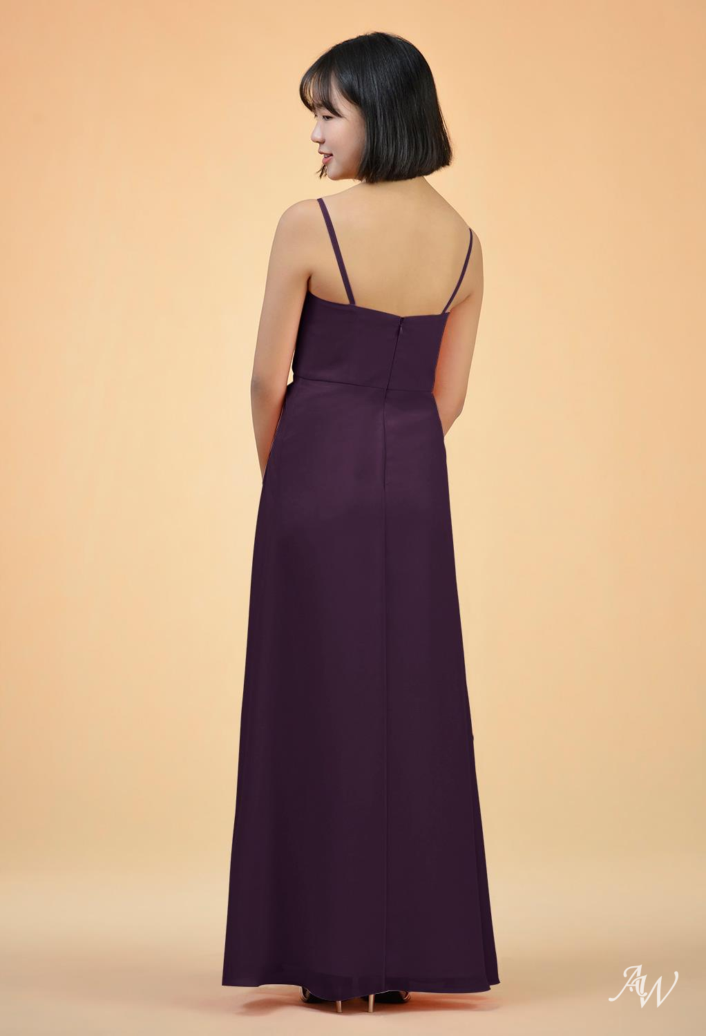 AW Kayla Grape Bridesmaid Dresses image4