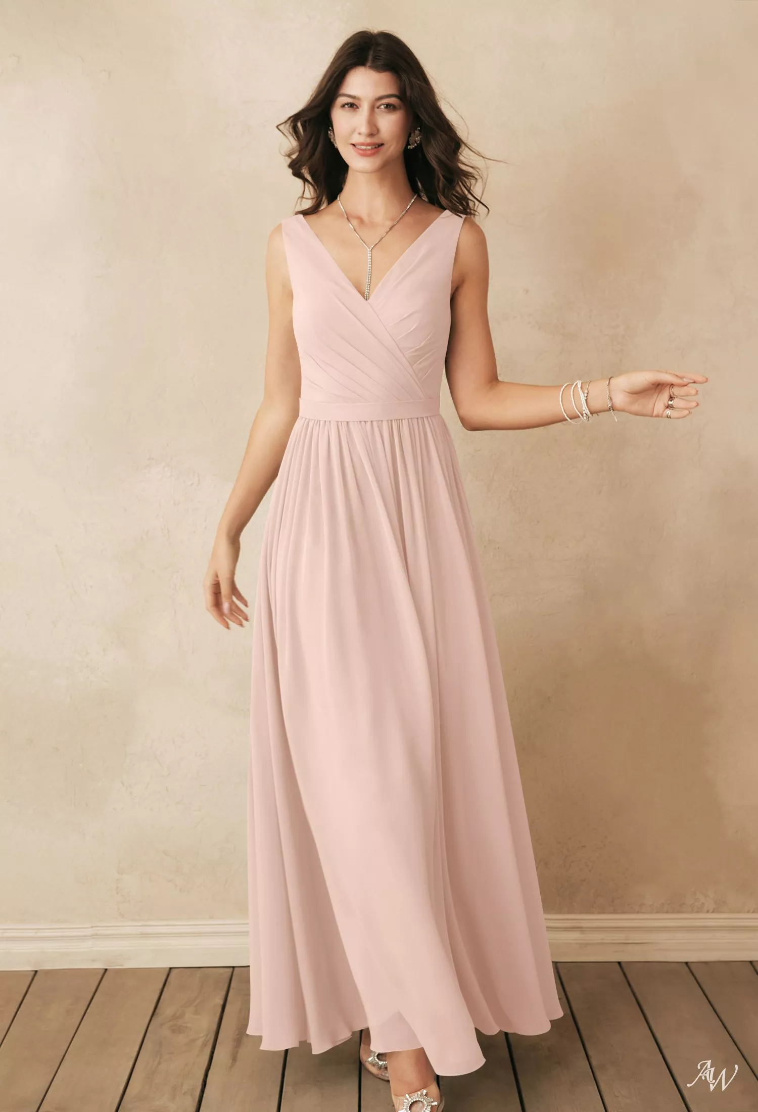 AW Gwyneth Pearl Pink Bridesmaid Dresses | AW.Bridal Canada
