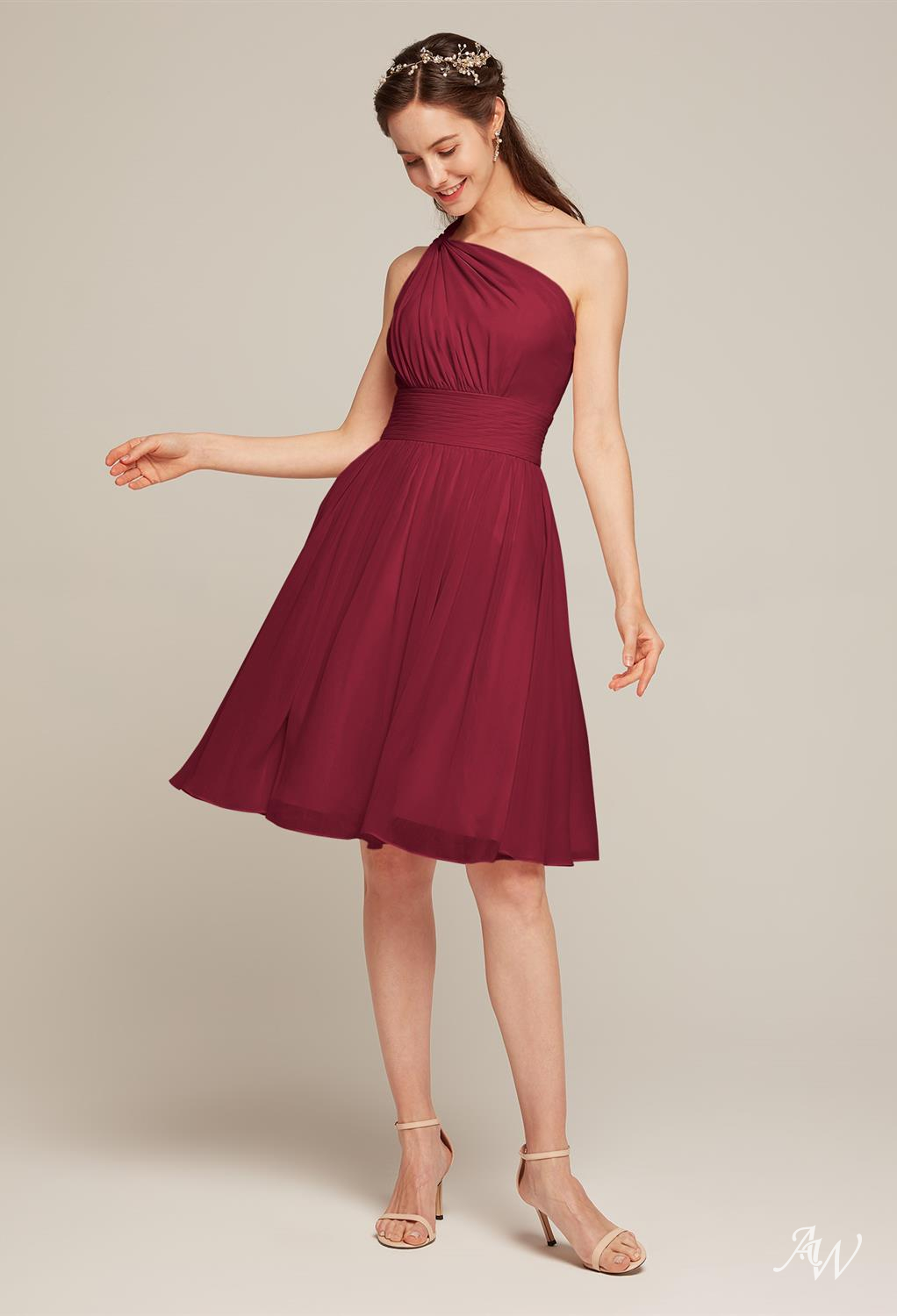 AW Winnie Jester Red Bridesmaid Dresses image2