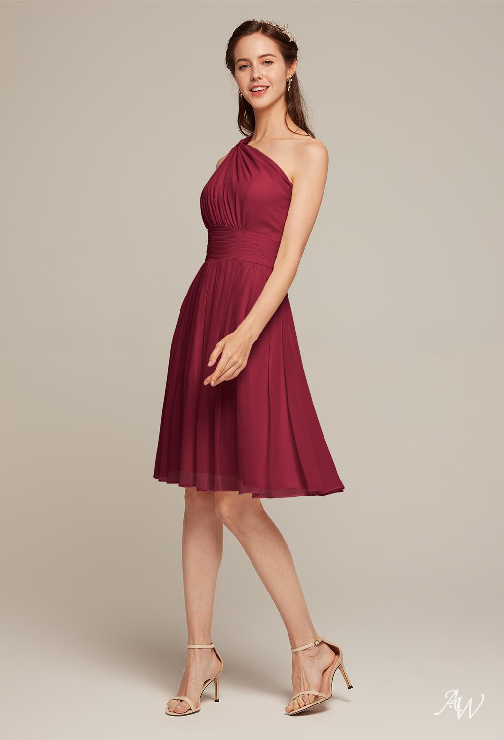 AW Winnie Jester Red Bridesmaid Dresses image3