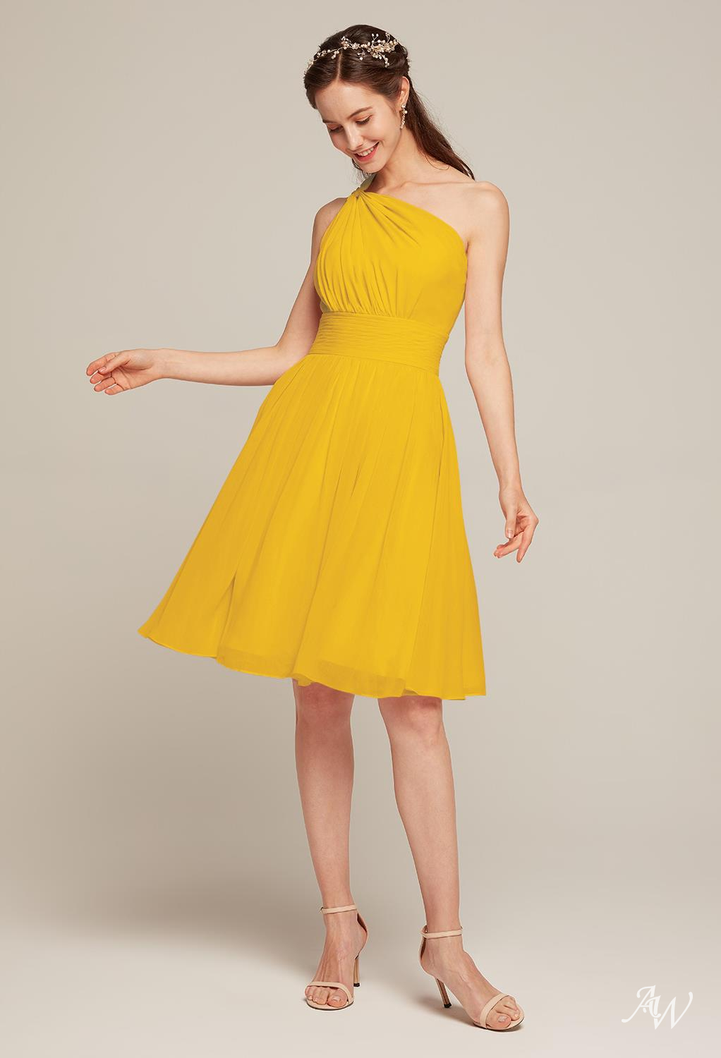 AW Winnie Mustard Yellow Bridesmaid Dresses image1