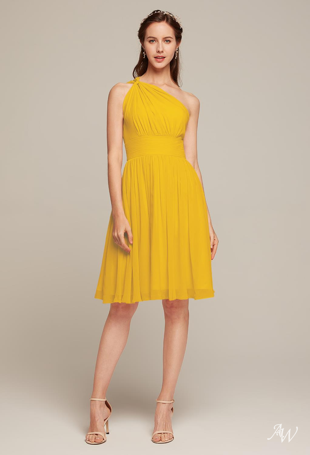 AW Winnie Mustard Yellow Bridesmaid Dresses image2