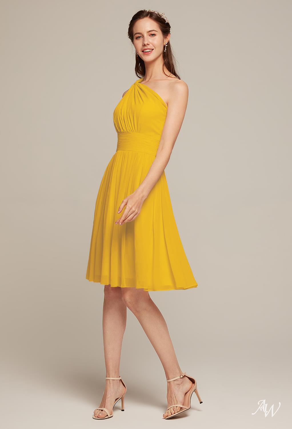AW Winnie Mustard Yellow Bridesmaid Dresses image3