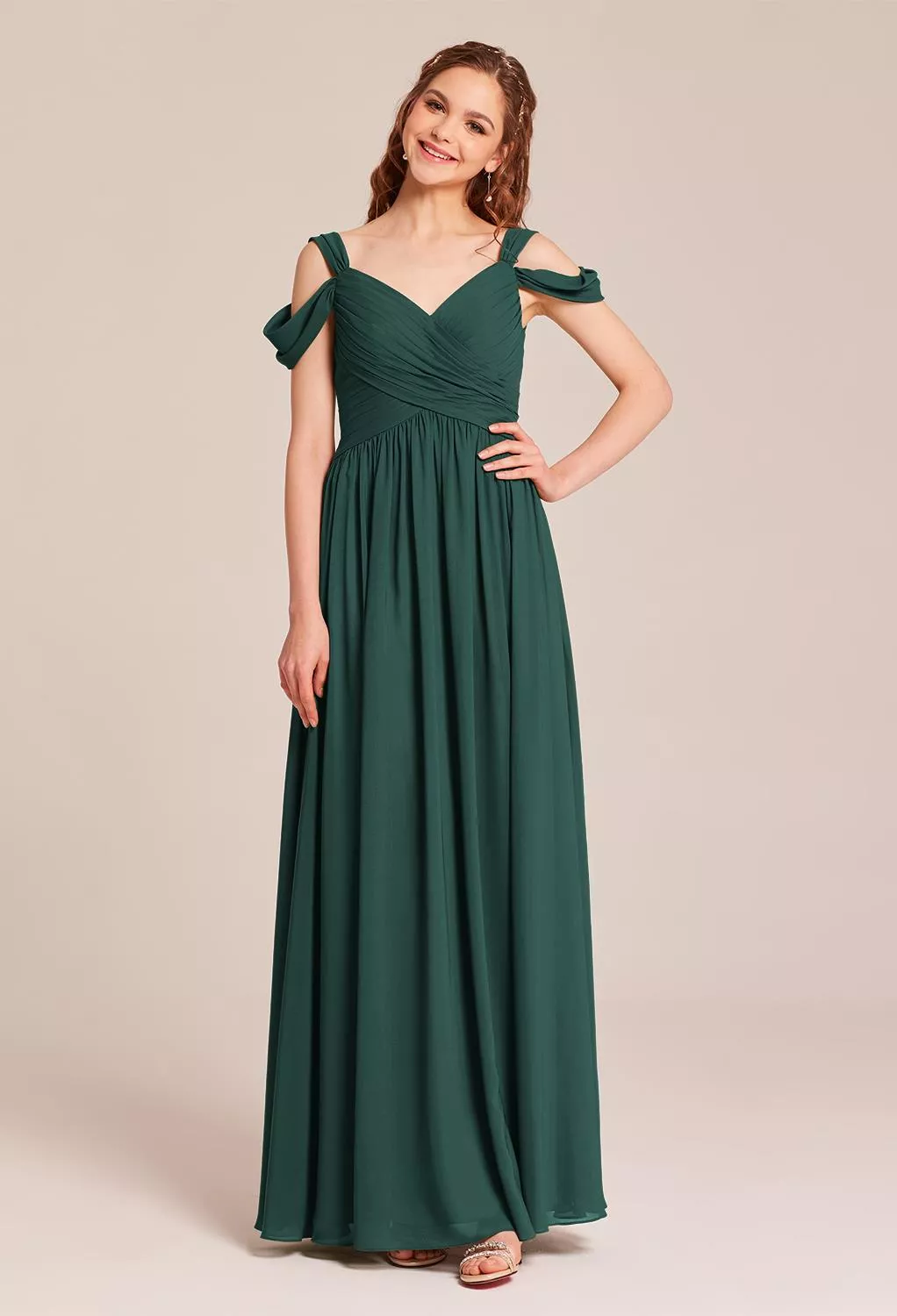 AW Gracia Dark Emerald  Maternity Bridesmaid Dresses
