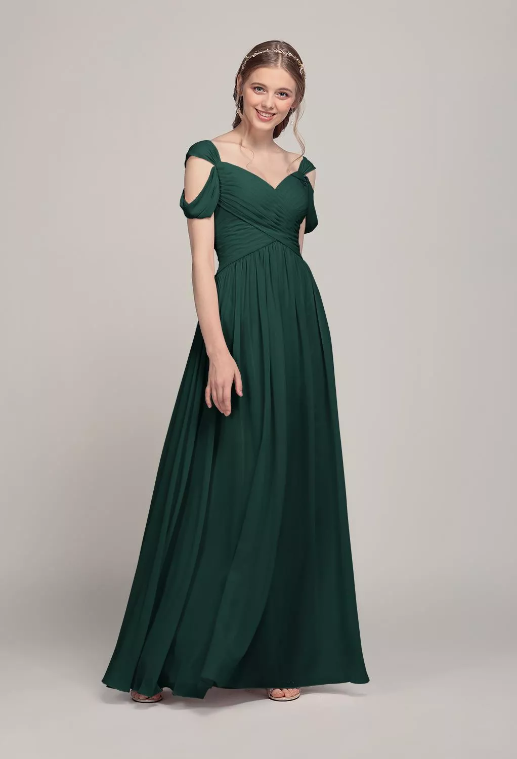 AW Janette Dark Emerald  Maternity Bridesmaid Dresses