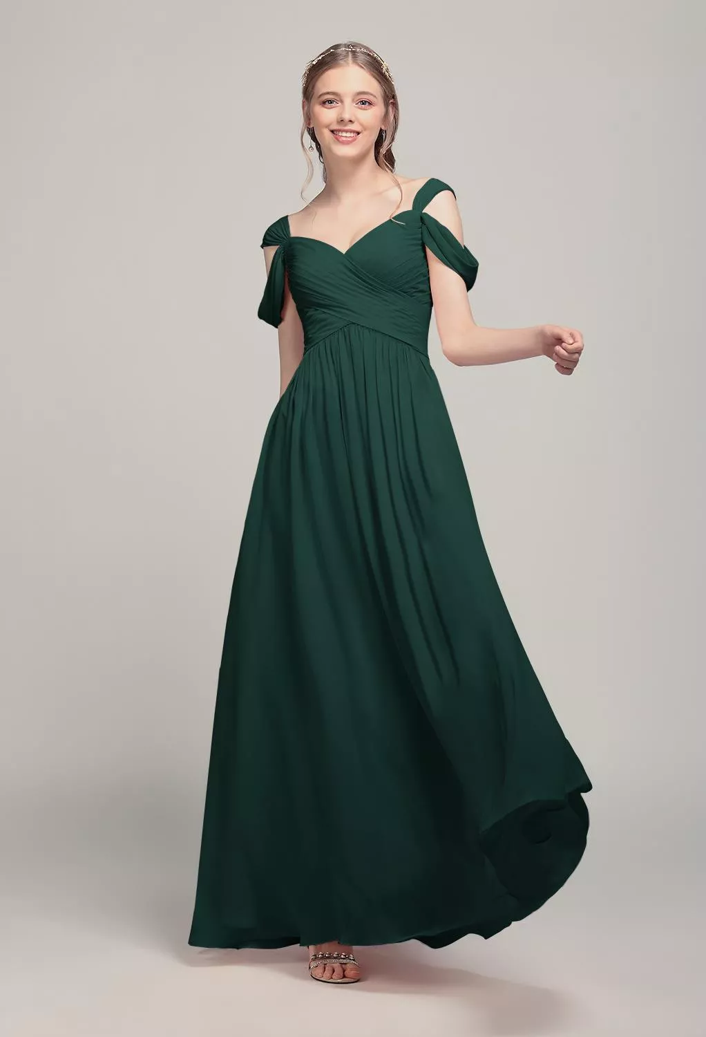 AW Janette Dark Emerald  Maternity Bridesmaid Dresses