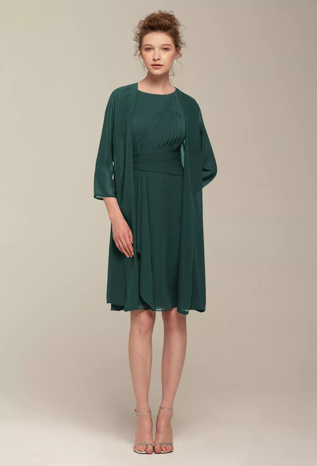 AW Connie Dark Emerald  Short Bridesmaid Dresses
